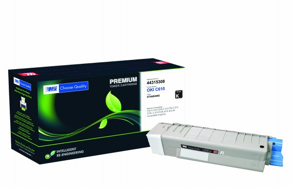 MSE Premium Farb-Toner für Oki C610 Black - kompatibel mit 44315308