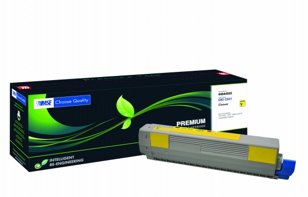 MSE Premium Farb-Toner für Oki C831 Yellow - kompatibel mit 44844505