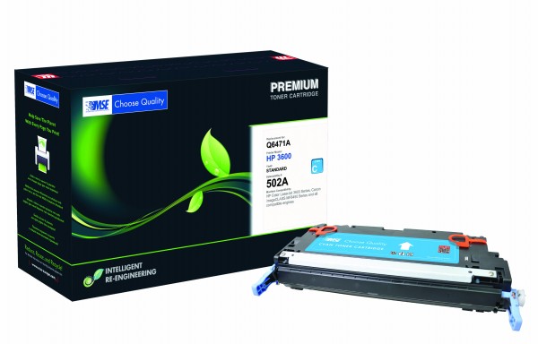 MSE Premium Farb-Toner für HP Color LaserJet 3600 (502A) Cyan - kompatibel mit Q6471A
