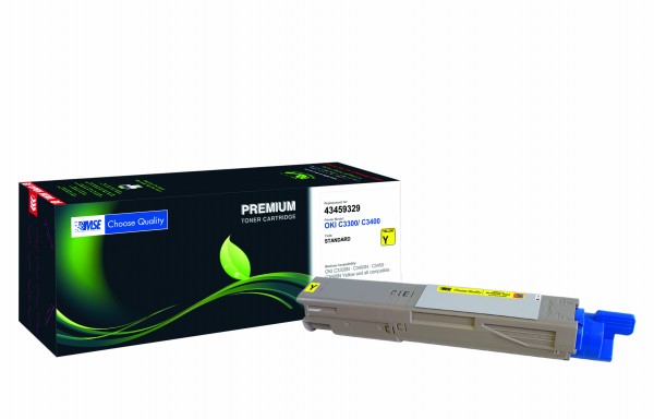 MSE Premium Farb-Toner für Oki C3300/C3400 Yellow - kompatibel mit 43459329