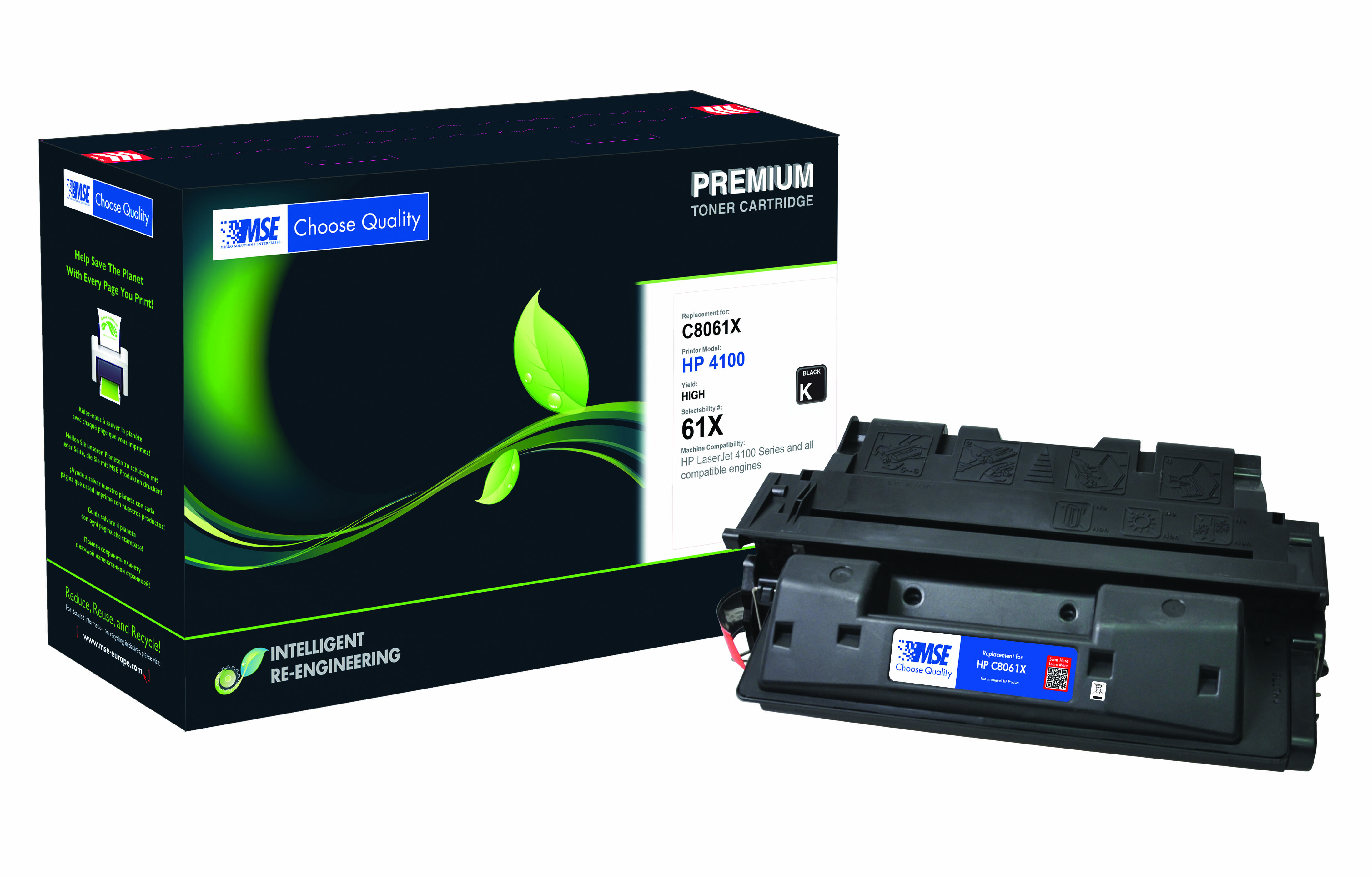 MSE Premium Toner für HP LaserJet 4100 (61X) High Yield kompatibel mit C8061X LaserJet 4100 MSE Premium Toner für HP LaserJet 4100 (61X) High Yield kompatibel mit C8061X LaserJet 4100