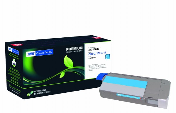 MSE Premium Farb-Toner für Oki C710/C711 Cyan - kompatibel mit 44318607