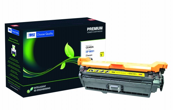 MSE Premium Farb-Toner für HP Color LaserJet M551 (507A) Yellow - kompatibel mit CE402A