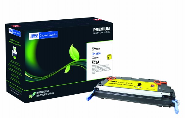 MSE Premium Farb-Toner für HP Color LaserJet 3800/CP3505 (503A) Yellow - kompatibel mit Q7582A