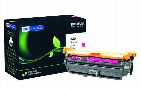 MSE Premium Farb-Toner für HP Color LaserJet M551 (507A) Magenta - kompatibel mit CE403A