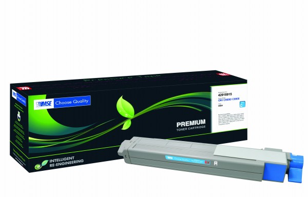 MSE Premium Farb-Toner für Oki C9600/C9800 Cyan High Yield - kompatibel mit 42918915