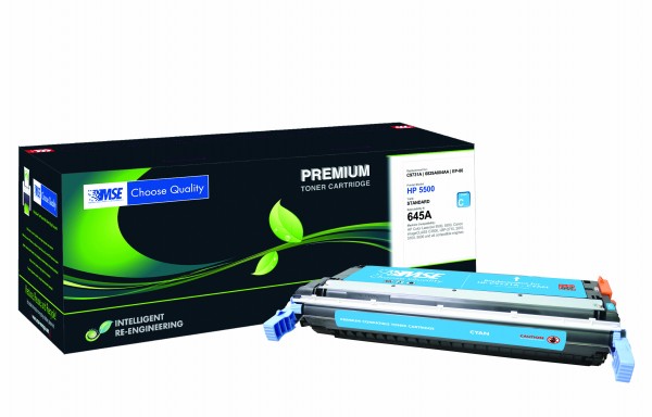MSE Premium Farb-Toner für HP Color LaserJet 5500 (645A) Cyan - kompatibel mit C9731A