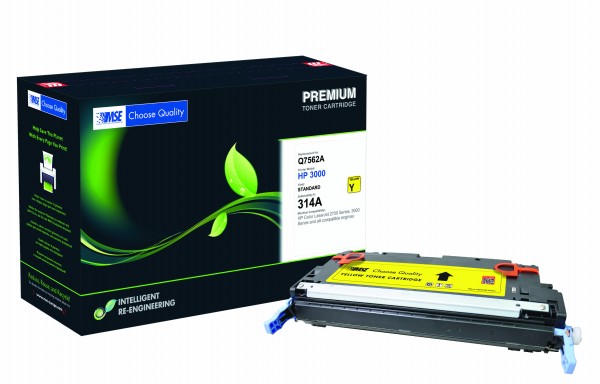 MSE Premium Farb-Toner für HP Color LaserJet 2700/3000 (314A) Yellow - kompatibel mit Q7562A