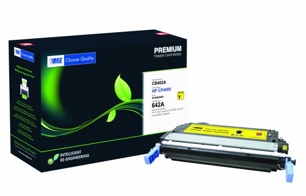MSE Premium Farb-Toner für HP Color LaserJet CP4005 (642A) Yellow - kompatibel mit CB402A
