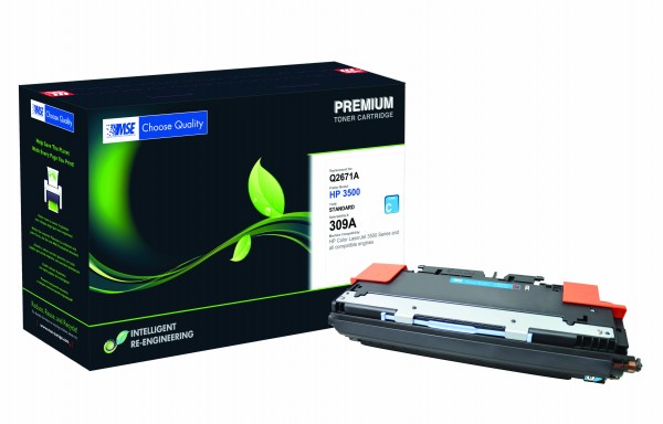 MSE Premium Farb-Toner für HP Color LaserJet 3500 (309A) Cyan - kompatibel mit Q2671A