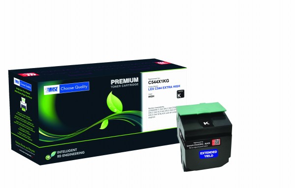 MSE Premium Farb-Toner für Lexmark C544 Black Extra High Yield - kompatibel mit C544X2KG