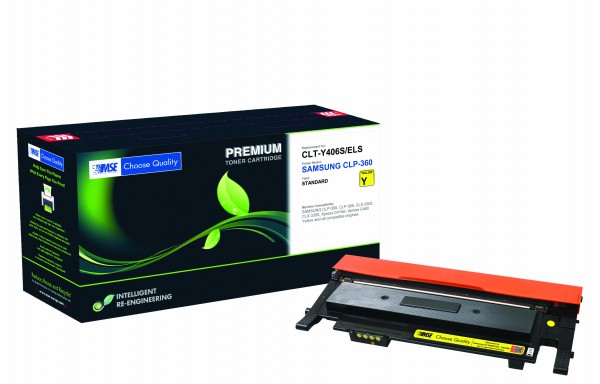 MSE Premium Farb-Toner für Samsung CLP-360 Yellow - kompatibel mit CLT-Y406S/ELS