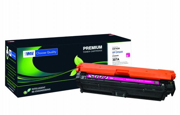 MSE Premium Farb-Toner für HP Color LaserJet CP5225 (307A) Magenta - kompatibel mit CE743A