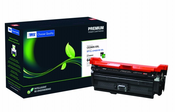 MSE Premium Farb-Toner für HP Color LaserJet CP4525 Black XXL - kompatibel mit CE260X-XXL