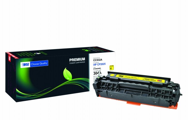 MSE Premium Farb-Toner für HP Color LaserJet CP2025 (304A) Yellow - kompatibel mit CC532A