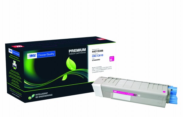 MSE Premium Farb-Toner für Oki C610 Magenta - kompatibel mit 44315306