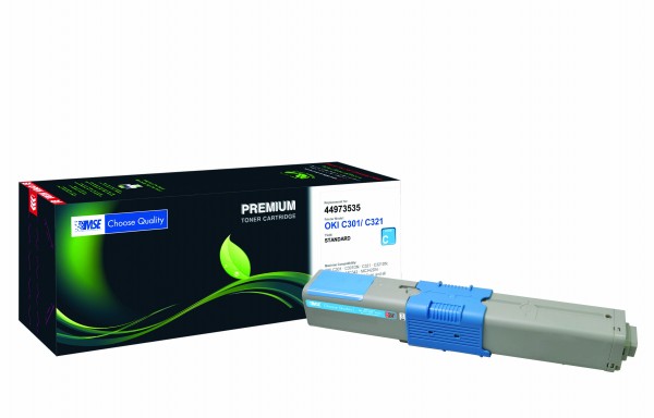 MSE Premium Farb-Toner für Oki C301/C321 Cyan - kompatibel mit 44973535