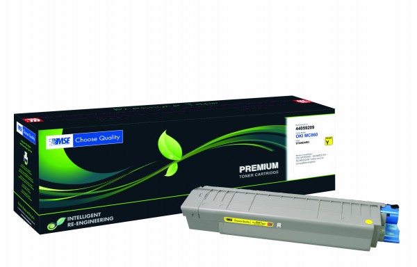 MSE Premium Farb-Toner für Oki MC860 Yellow - kompatibel mit 44059209