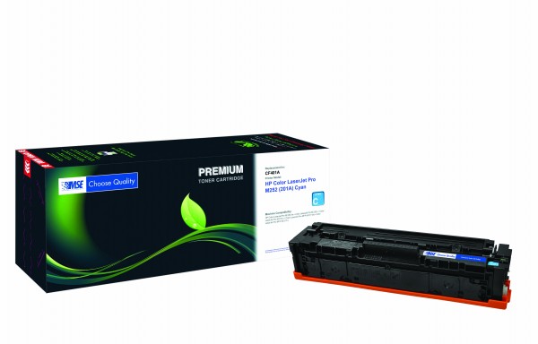 MSE Premium Farb-Toner für HP Color LaserJet Pro M252 (201A) Cyan - kompatibel mit CF401A