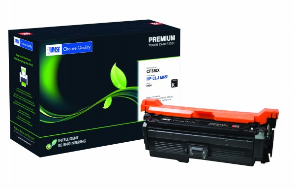 MSE Premium Farb-Toner für HP Color LaserJet M651 (654X) Black High Yield - kompatibel mit CF330X