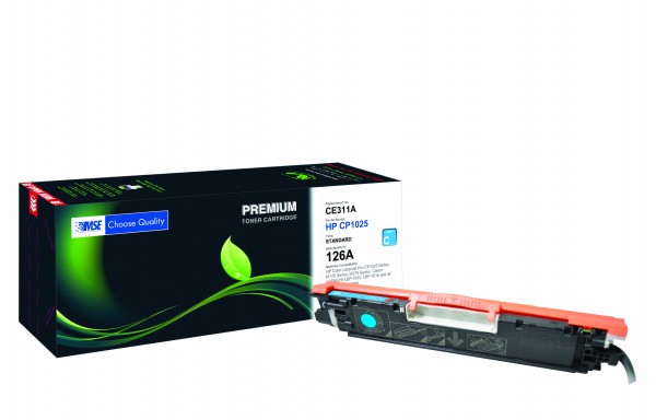 MSE Premium Farb-Toner für HP Color LaserJet CP1025 (126A) Cyan - kompatibel mit CE311A