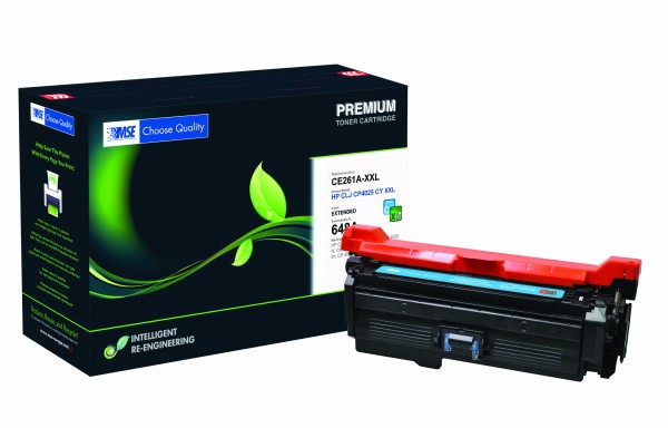 MSE Premium Farb-Toner für HP Color LaserJet CP4025 Cyan XXL - kompatibel mit CE261A-XXL