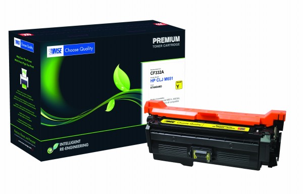 MSE Premium Farb-Toner für HP Color LaserJet M651 (654A) Yellow - kompatibel mit CF332A