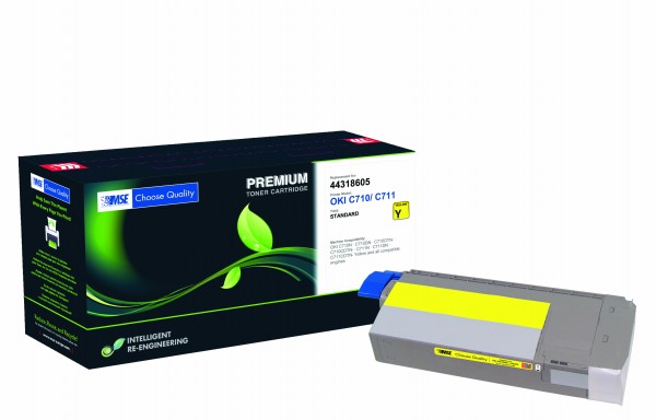 MSE Premium Farb-Toner für Oki C710/C711 Yellow - kompatibel mit 44318605