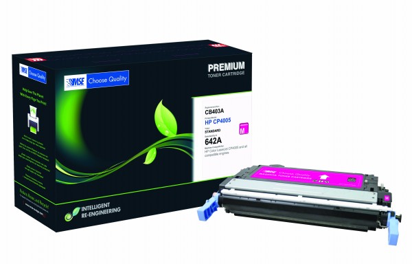 MSE Premium Farb-Toner für HP Color LaserJet CP4005 (642A) Magenta - kompatibel mit CB403A