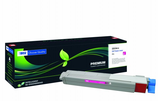 MSE Premium Farb-Toner für Oki C9600/C9800 Magenta High Yield - kompatibel mit 42918914