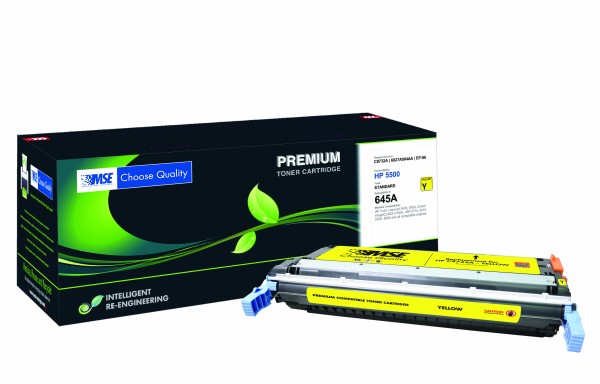 MSE Premium Farb-Toner für HP Color LaserJet 5500 (645A) Yellow - kompatibel mit C9732A