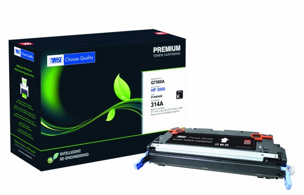 MSE Premium Farb-Toner für HP Color LaserJet 2700/3000 (314A) Black - kompatibel mit Q7560A