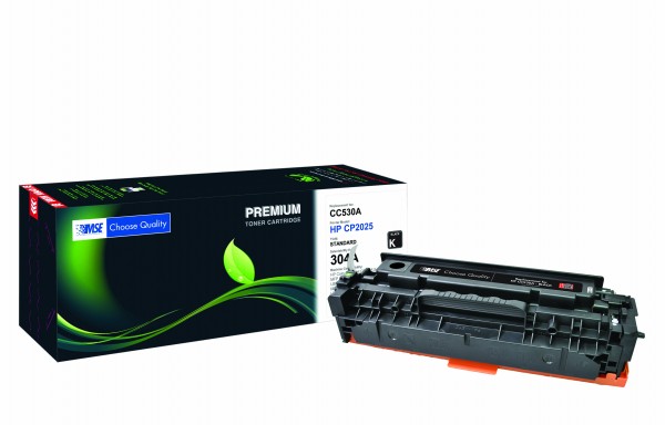 MSE Premium Farb-Toner für HP Color LaserJet CP2025 (304A) Black - kompatibel mit CC530A