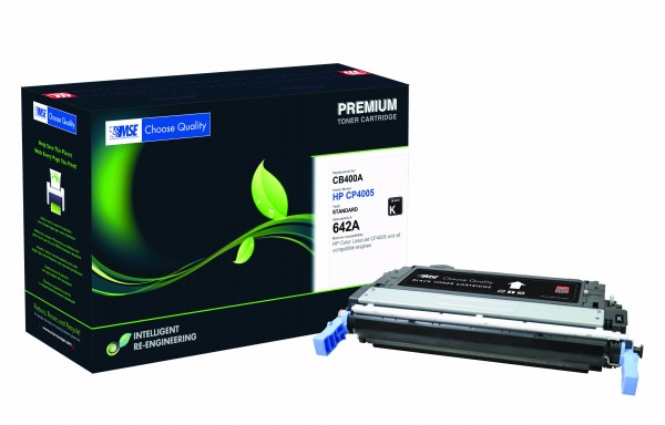 MSE Premium Farb-Toner für HP Color LaserJet CP4005 (642A) Black - kompatibel mit CB400A