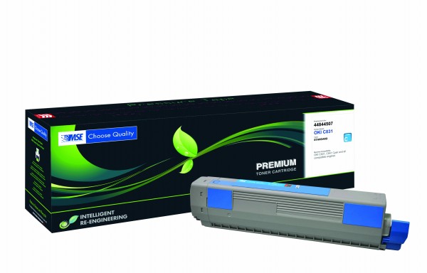 MSE Premium Farb-Toner für Oki C831 Cyan - kompatibel mit 44844507