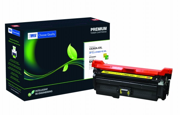 MSE Premium Farb-Toner für HP Color LaserJet CP4025 Yellow XXL - kompatibel mit CE262A-XXL