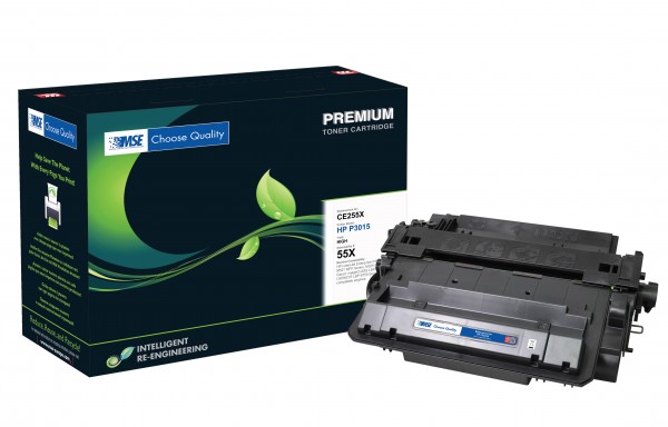 MSE Premium Toner für HP LaserJet P3015 (55X) High Yield - kompatibel mit CE255X