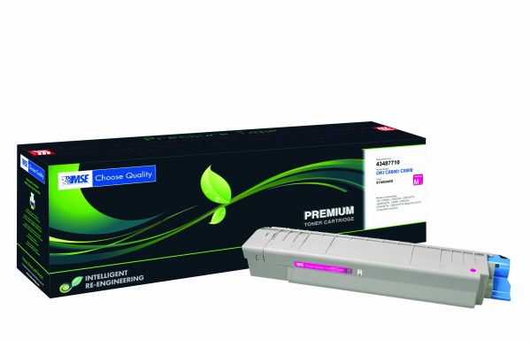 MSE Premium Farb-Toner für Oki C8600/C8800 Magenta - kompatibel mit 43487710