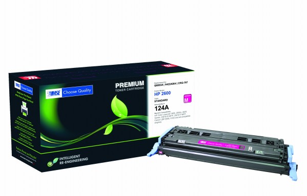 MSE Premium Farb-Toner für HP Color LaserJet 1600/2600 (124A) Magenta - kompatibel mit Q6003A