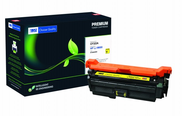 MSE Premium Farb-Toner für HP Color LaserJet M680 (653A) Yellow - kompatibel mit CF322A