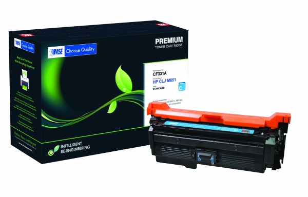 MSE Premium Farb-Toner für HP Color LaserJet M651 (654A) Cyan - kompatibel mit CF331A