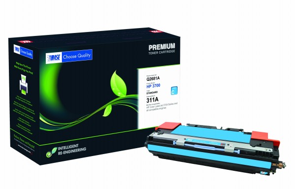 MSE Premium Farb-Toner für HP Color LaserJet 3700 (311A) Cyan - kompatibel mit Q2681A