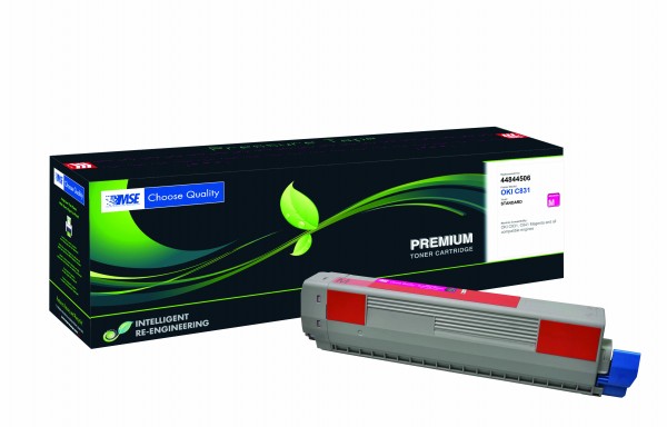 MSE Premium Farb-Toner für Oki C831 Magenta - kompatibel mit 44844506