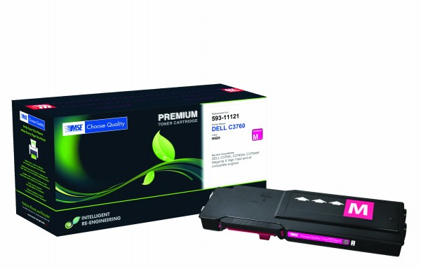 MSE Premium Farb-Toner für Dell C3760 Magenta Extra High Yield - kompatibel mit 593-11121