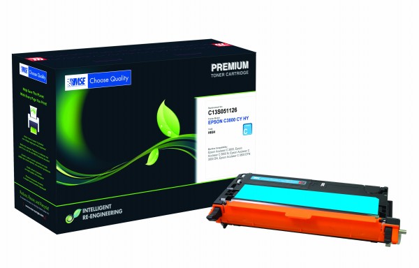 MSE Premium Farb-Toner für Epson Aculaser C3800 Cyan High Yield - kompatibel mit C13S051126