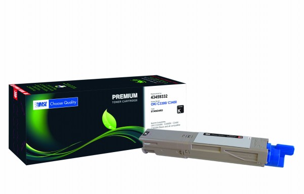 MSE Premium Farb-Toner für Oki C3300/C3400 Black - kompatibel mit 43459332