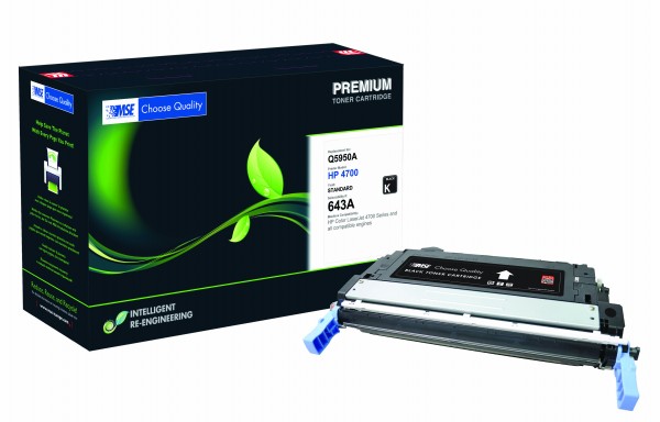 MSE Premium Farb-Toner für HP Color LaserJet 4700 (643A) Black - kompatibel mit Q5950A